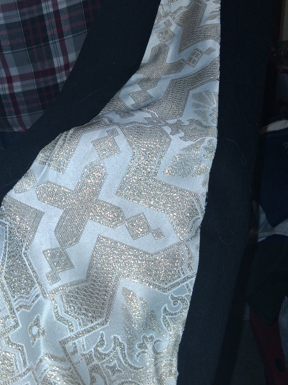 Old Navy Black Jeans with Gold Embroidered Inset